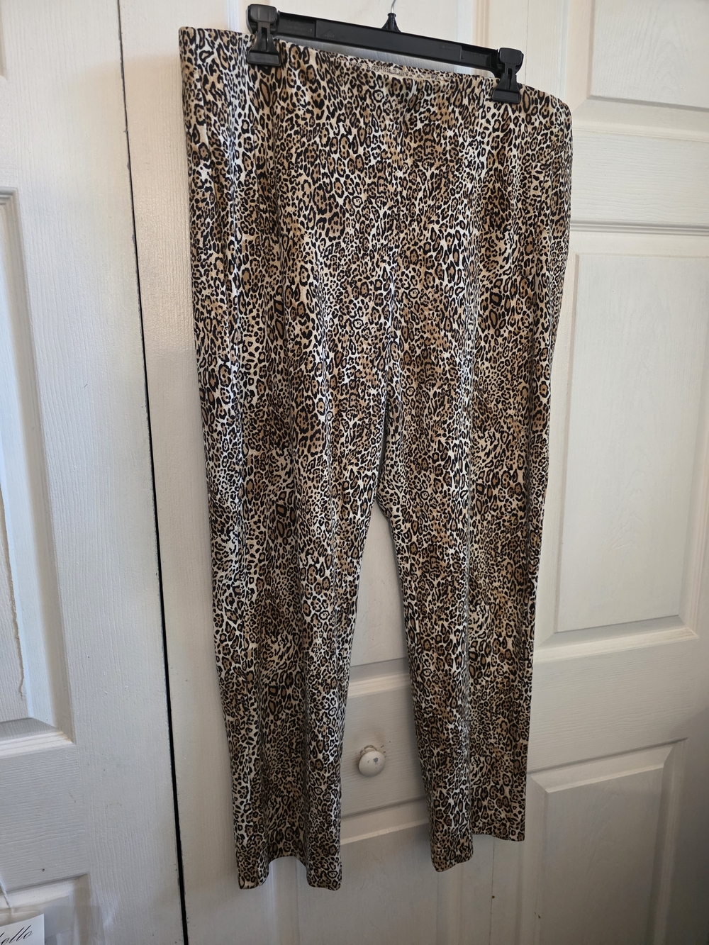 Chico's Leopard-Print Pull-On Leggings in Tan and Black